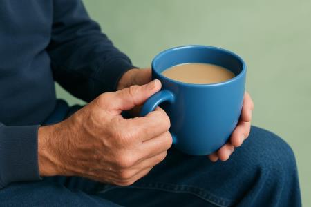 Kaffee macht nicht satt – aber der Blick auf den vollen Teller vielleicht schon